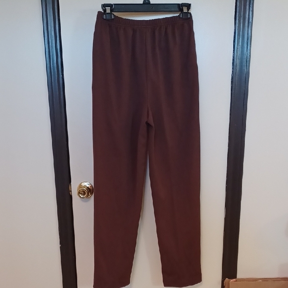 Blair Women's Brown and Blue Straight Leg Pants - Picture 4 of 9